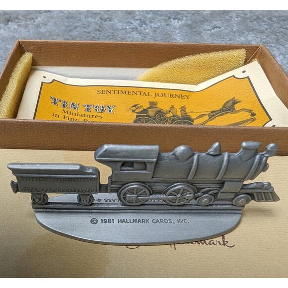 Hallmark Tin Toy STEAM LOCOMOTIVE CLASS 4-4-0 CA 1905 vtg pewter 1981 foamers - Picture 2 of 7